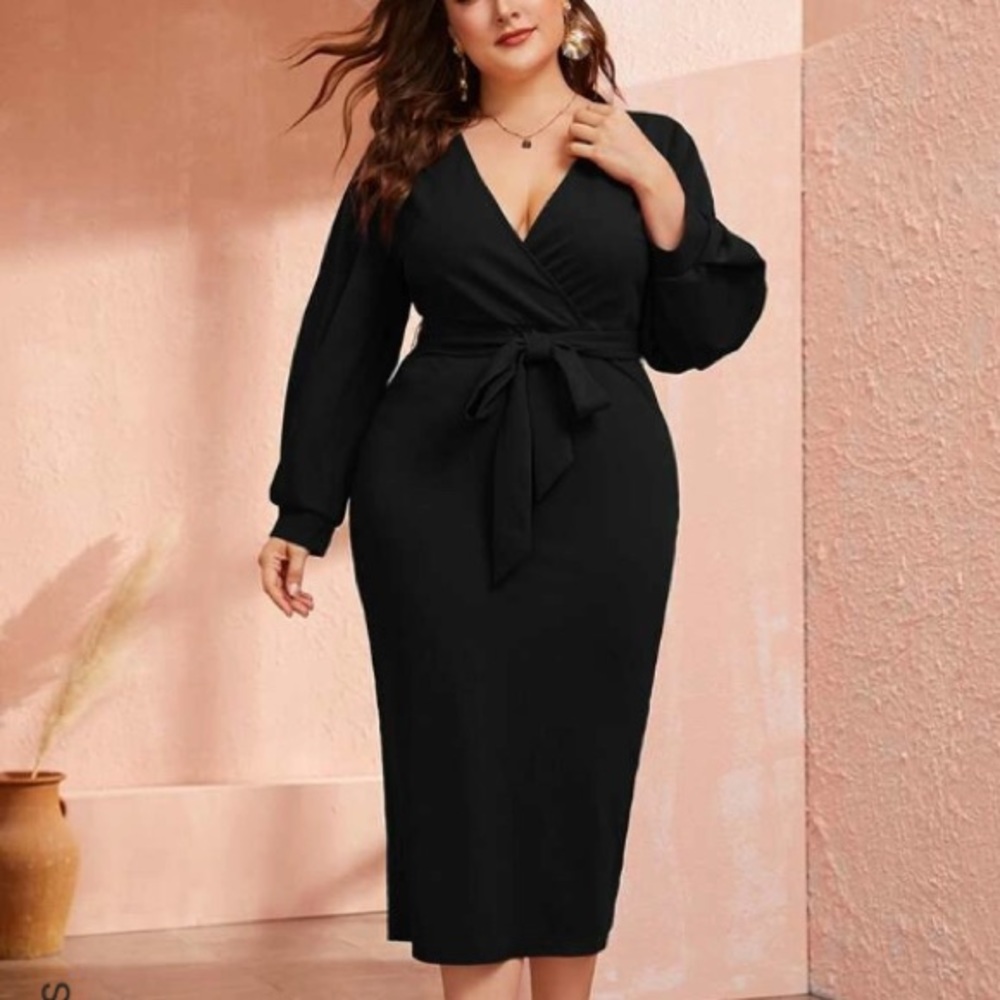 Plus size black dress 3xl